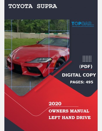 toyota supra 2020 owners manual